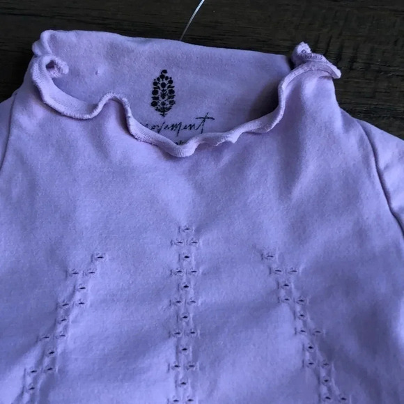 Free People Movement lilac good karma high neck layering top & shorts XS/S New - Picture 4 of 16